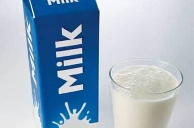 Image of a glass of milk and a milk carton on the National Personal Training Institute website