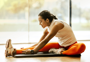 Image of a person stretching