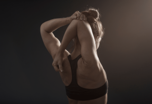 Image of a woman stretching
