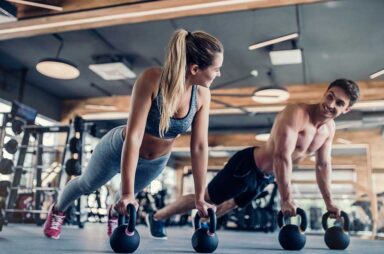 Couple in gym