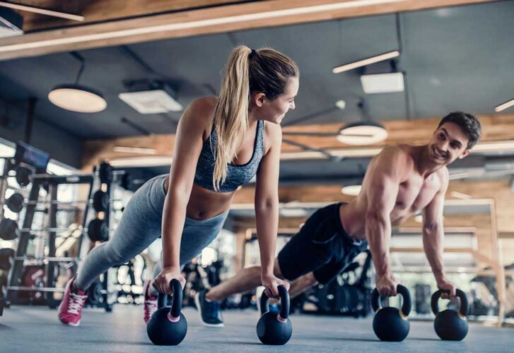 Couple in gym